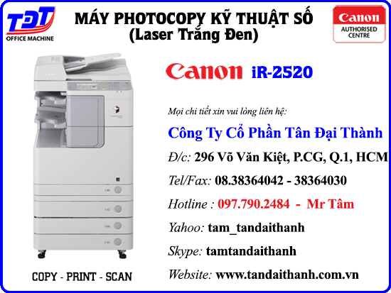 Photocopy Canon iR2520 dung cho van phong Canon IR2520 gia tot