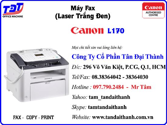 Ban may Fax laser Canon L170 Canon L170 gia re
