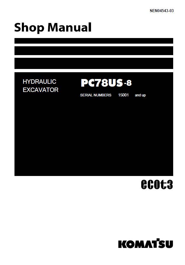 Komatsu PC78US-8 Shop Manual SEN04543-03