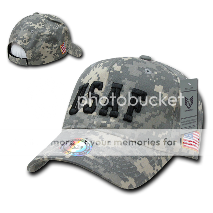 Hat Ball Caps American Military USAF Digital Woodland Camo w Flag Baseball Cap