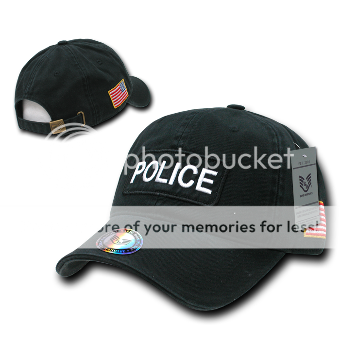 Law Enforcement Police Logo Baseball Caps Dual Flag RAID Ball Caps Hat
