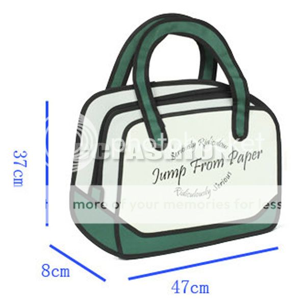 2D Drawing 3D Jump Style Handbag Shoulder Bag From Cartoon Paper ...