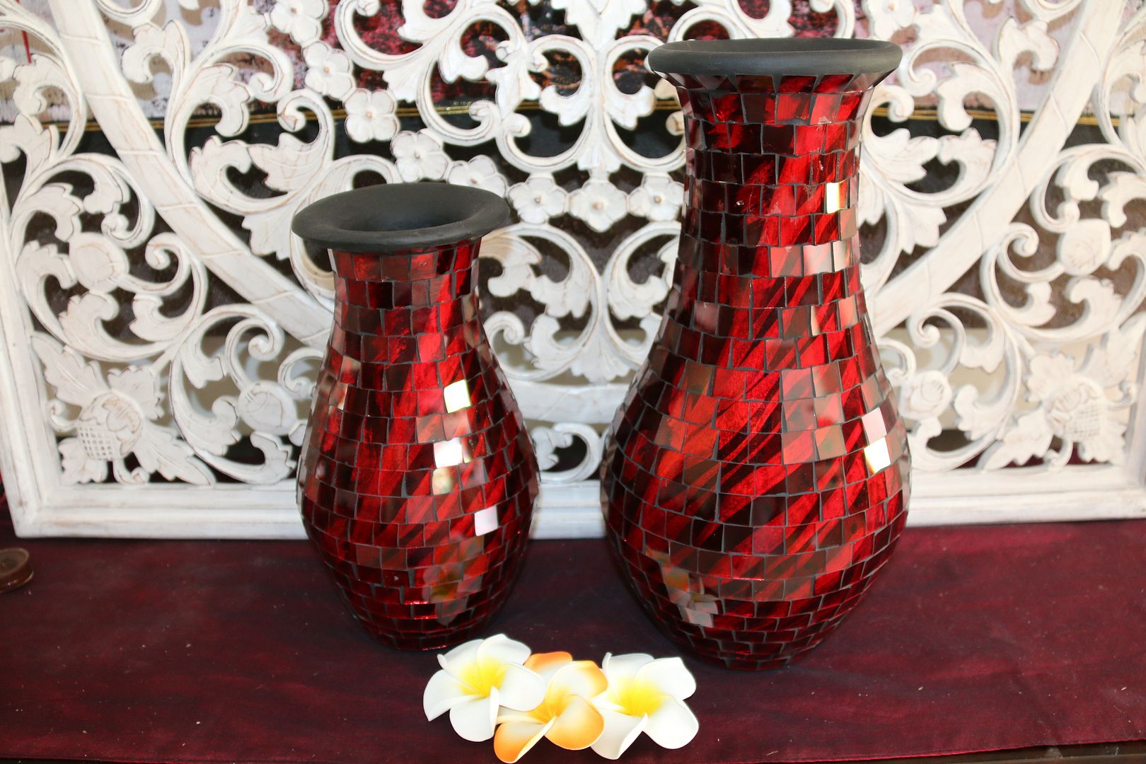 New Balinese Mosaic Decorative Vase 2 Sizes Bali Mosaic Vase